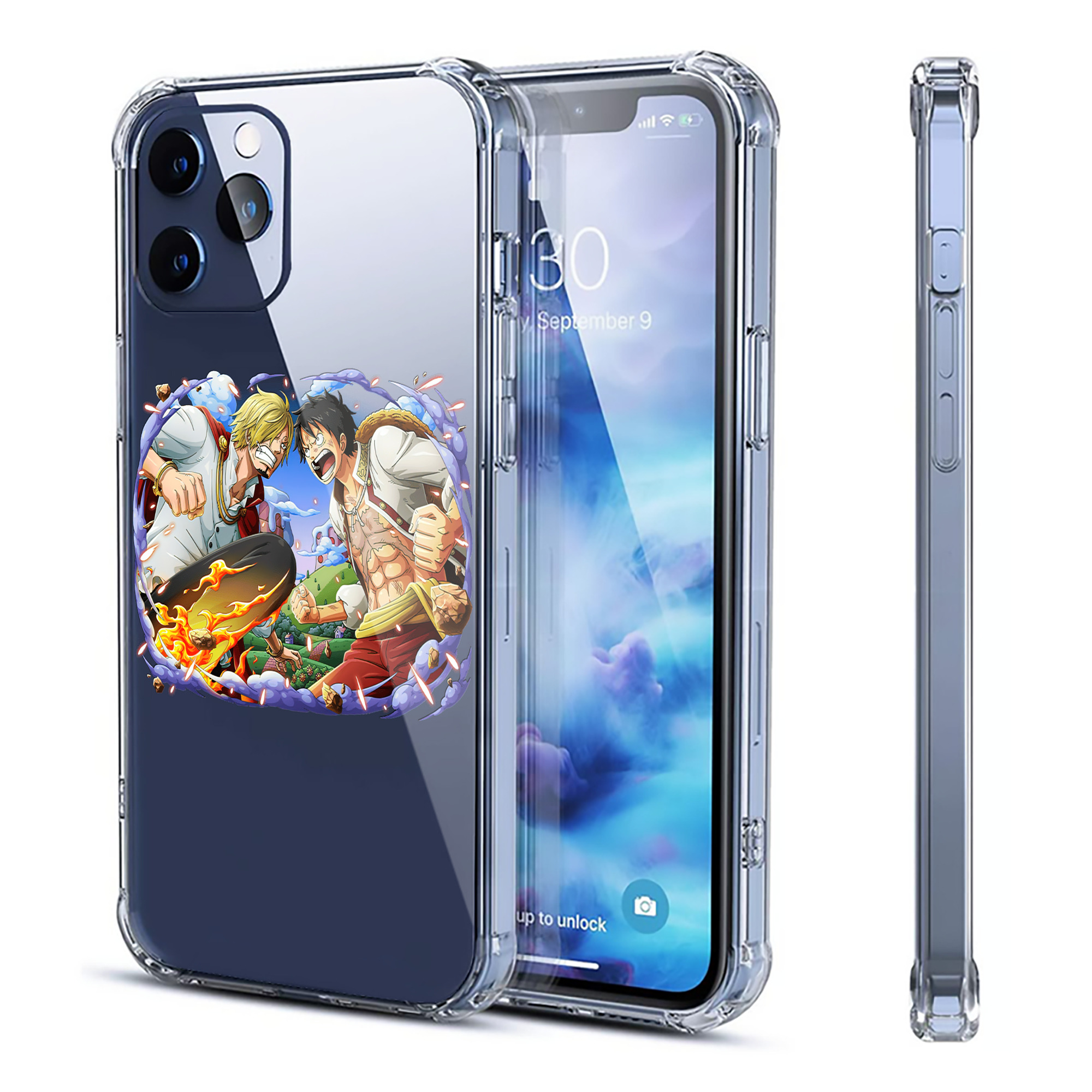 （画像用） ワンピース モンキー・D・ルフィ ONE PIECE Monkey D. Luffy 【iPhone 12シリーズ対応】透明スマホケース（クリアソフトケース）